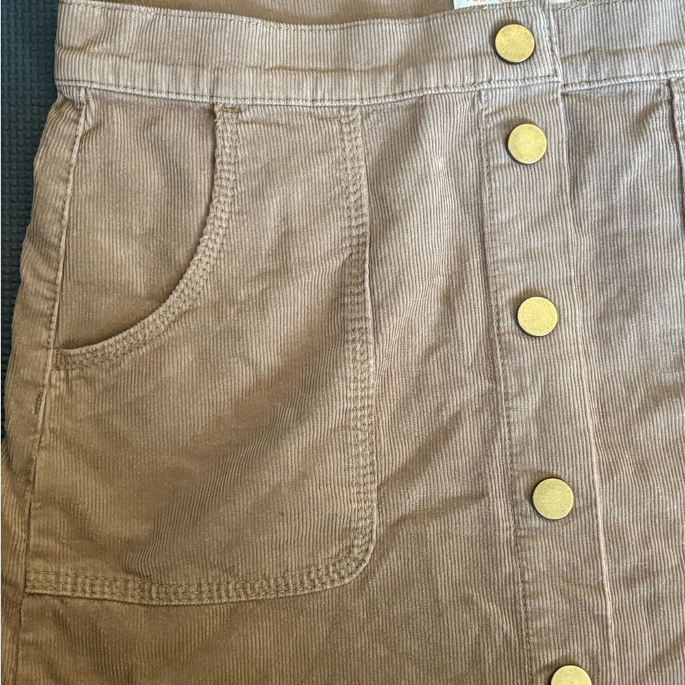Tory Burch Lucitano Corduroy Button-Down Mini Skirt Size 8 - Picture 6 of 8